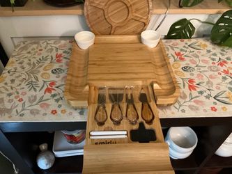 Bamboo cheese board Charcuterie tray