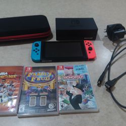 Nintendo Switch Setup w 3 Games!