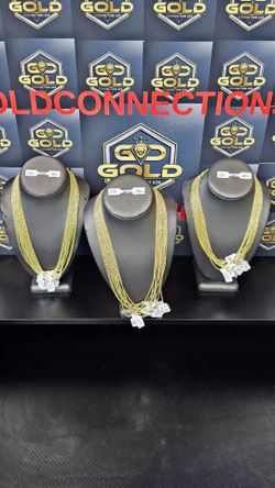 10k Hollow 20 To 24inch 2mm Rope Chains