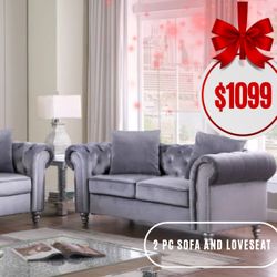 2 Pc Sofa And Loveseat 