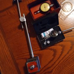 Starrett Mag Base,, Starrett .250 Travel Indicator,, , .0005 Jeweled Indicator /With Dove Tail Attachment 