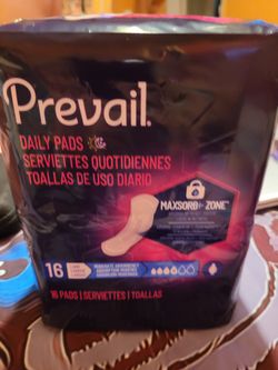 Daily prevail pads size 5 there are 16 in each bag I have 18 packages at $2 each
