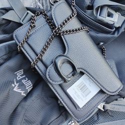 All Black Coach Clutch
