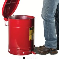 Justrite oily waste can fire bucket