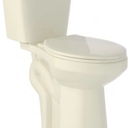 🔥Special Discount (Brand New In The Box) 🔥21 in. semi-circular Toilet Bowl in Bone, Single Flush Elongated Toilet for Bathroom(Bone)💰99$  Decatur L