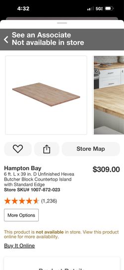 Butcher block island  60x 39