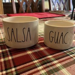 Rae Dunn Artisan by Magenta Salsa & Guac Bowl Set Of Two Bowls Only