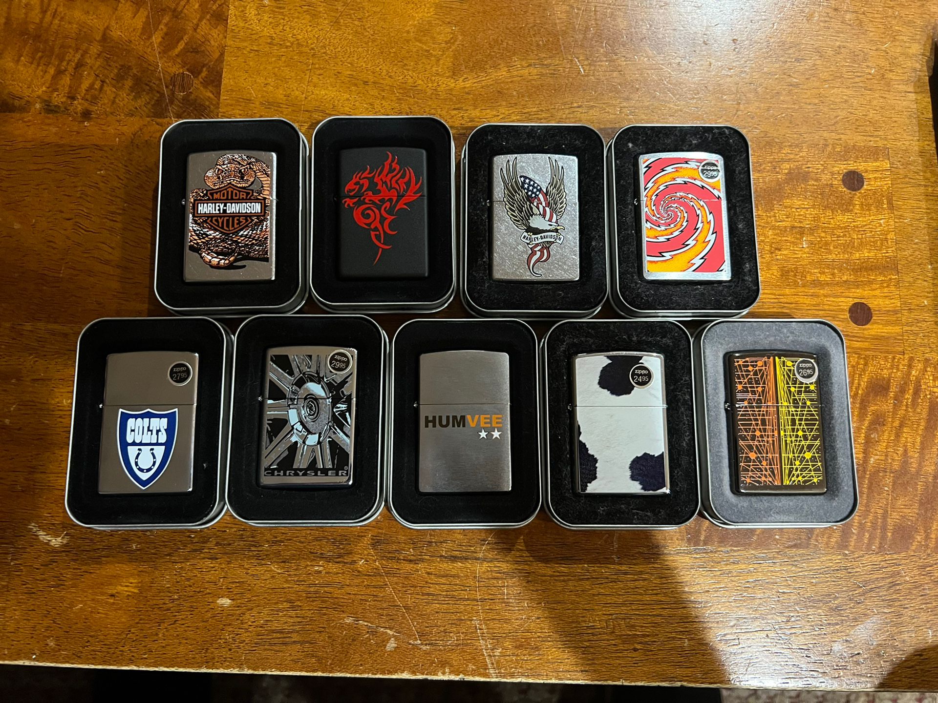 Lot Of 9 New Zippos 