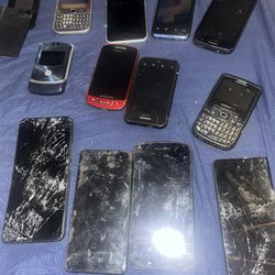 12 Cell Phones lot -Mixed- LG, Samsung, iPhone, Motorola **READ** FOR PARTS ONLY