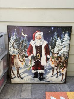Large Santa Canvas