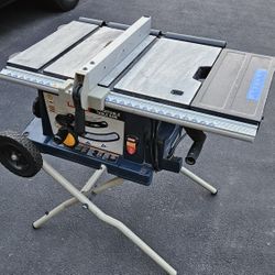 Table Saw 10" With Foldable Base And Wheels 