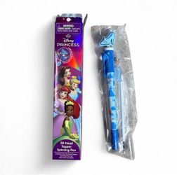 Disney Princess Cinderella 3D Glass Slipper Head Topper Spinning Pen & Ink Refill