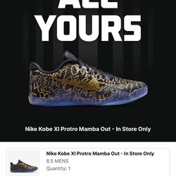 Nike Kobe 11 mamba day size 8.5