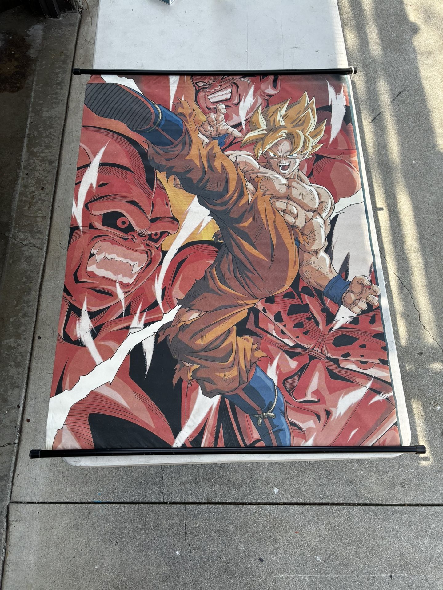 Vintage Dragon Ball Z Fabric Banner Poster 1999 41x30 Tapestry