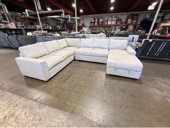 Thomasville U Shape Fabric Sectional Sofa, Couch