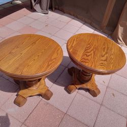 Solid Oak End Tables