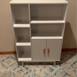 Homfa 5 Cube Bookcase with Door White