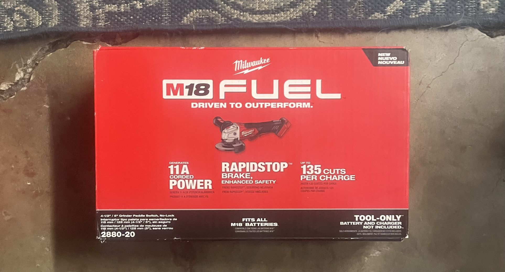 M18 FUEL Milwaukee 2880-20 M18 FUEL 5" Grinder Paddle Switch