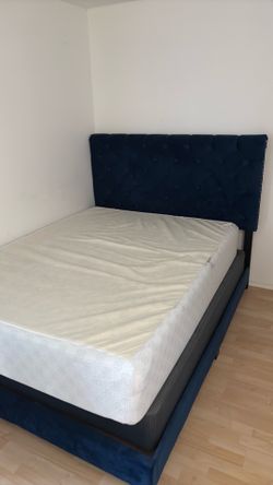 Queen size mattress with bed frame