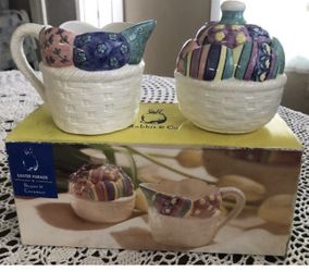 Vintage Easter Parade Sugar & Creamer