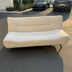 Cream Boucle Futon/Couch