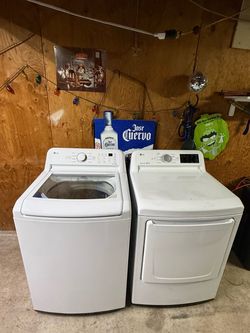 LG heavy duty washer and electric dryer set