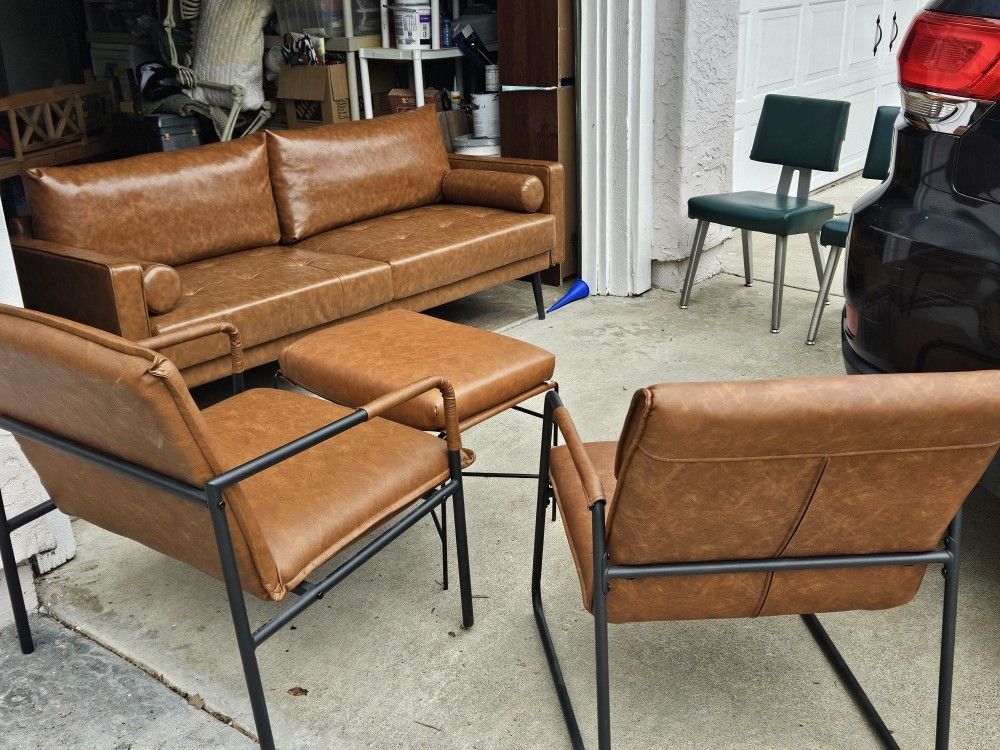 Sofa And Chairs Mid-century Modern