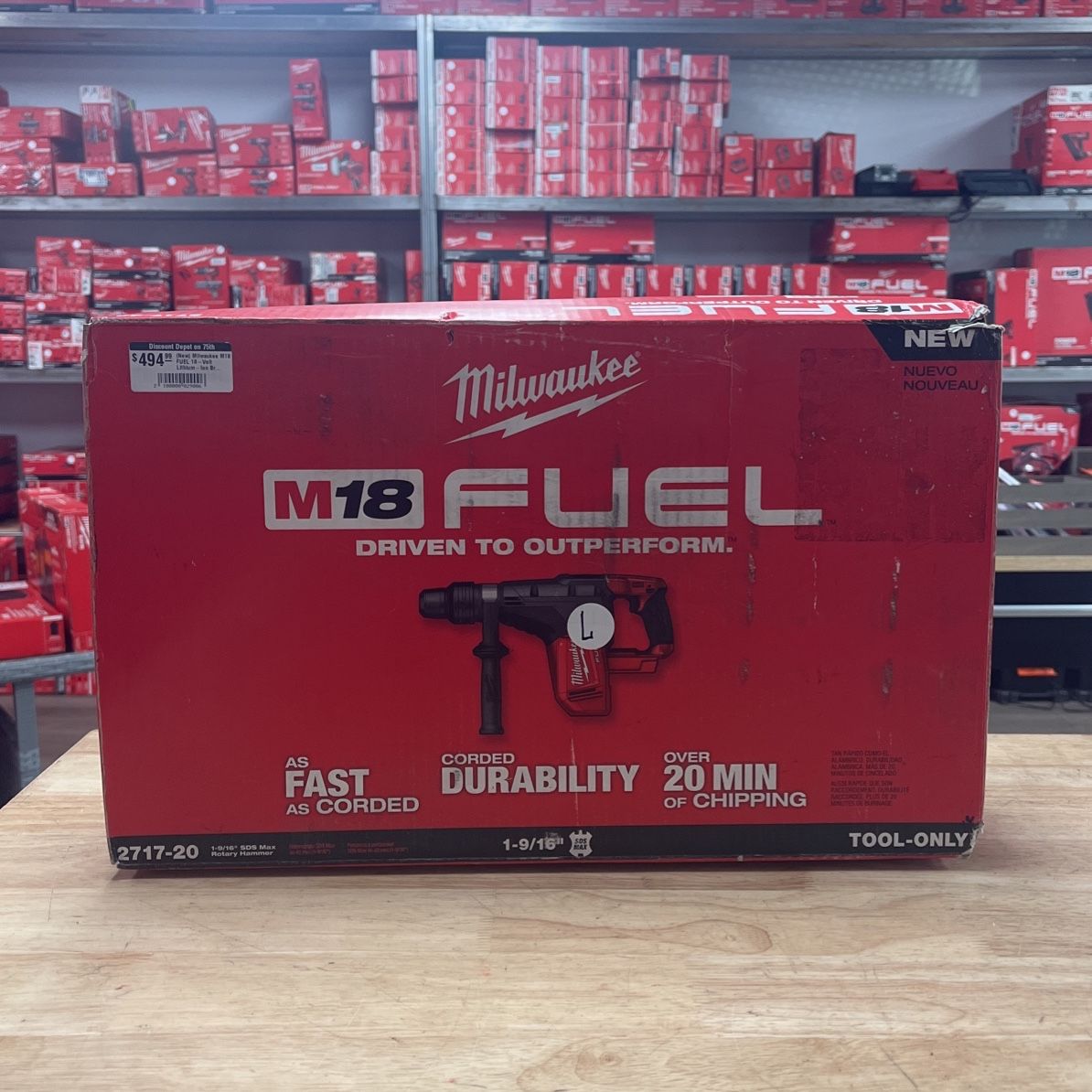 Milwaukee M18 FUEL 18V Lithium-Ion Brushless Cordless 1-9/16 in. SDS-Max Rotary Hammer (Tool-Only)