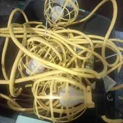 2 Cage Light Cord Extension 50 Ft Indoor Outdoor 