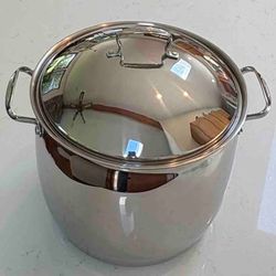 Belgique Stainless Steel 20 Qt Stock Pot & Lid