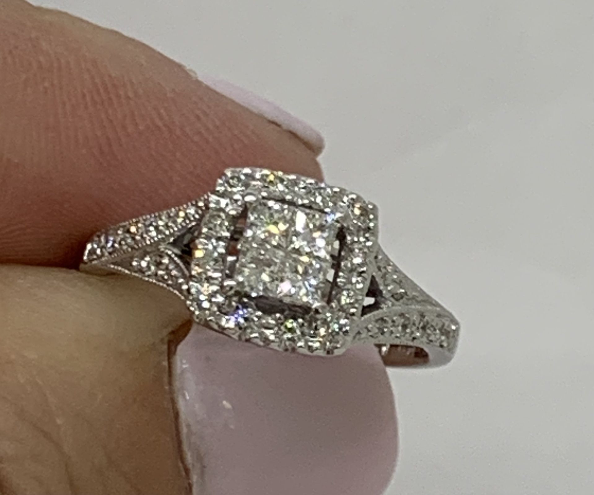 Brand New Real Diamond And Real 14kt Gold Engagement Ring