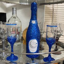 Juego De Copa Con Botella Personalizada 