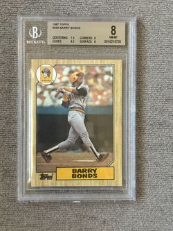 Barry Bonds Rookie Card (BeckettGrade 8 ) In Mint Condition