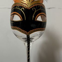 Lolita Hand Painted Masquerade Wine Glass