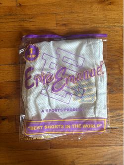 Eric Emanuel EE Basic/Core Shorts – White/Metallic Silver – Brand New - Size XL