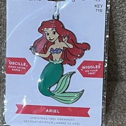 NEW Hallmark Disney Areil Mermaid flat metal Wiggles Christmas tree ornament