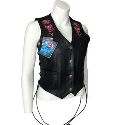 Grateful Dead Leather Motorcycle Vest “Stealie” Logo Women’s Medium New With Tags