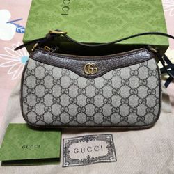 GG Ophidia Mahjong Bag Underarm Bag Tote Small Women's Ebony/Brown