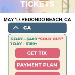 Beachlife Saturday Only GA+ Tickets 