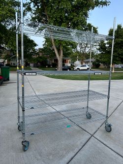 4 Shelf Rolling Storage Rack