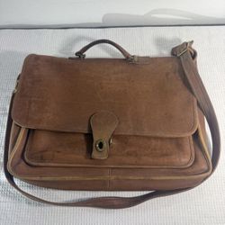 VINTAGE COACH Metropolitan Leather Briefcase Turnlock Bag - British Tan USA