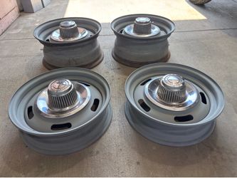 A set, Chevy Rally wheels 15x7 & 15x4
