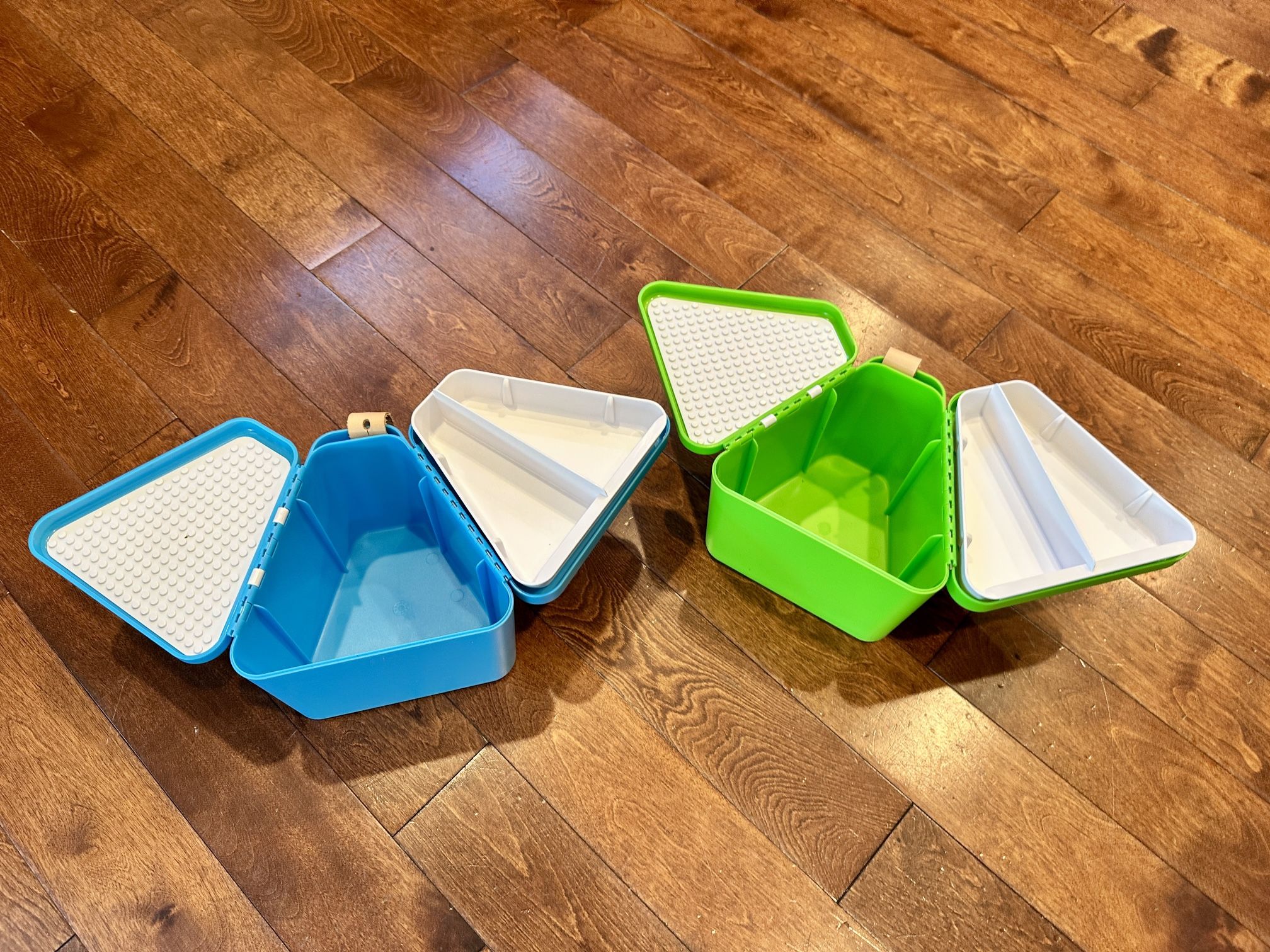 Triangle Lego/toy Carrying Case (one green, one blue)