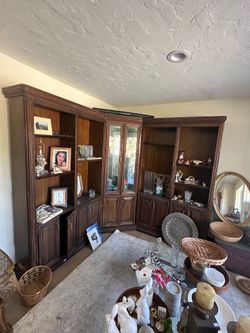 L shaped cabinet