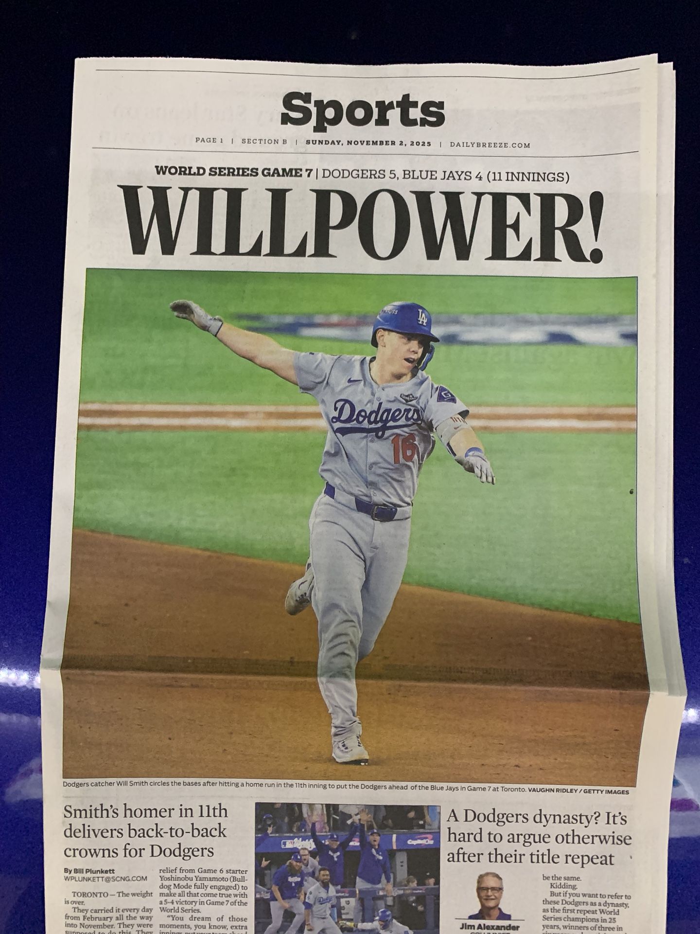 DODGERS WS DAILY BREEZE 