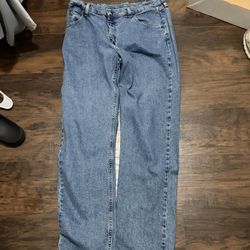 WRANGLER Premium Quality Men's Light Blue Denim Jeans Size 36x34 RN 130273