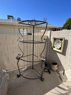 Gorgeous Wrought Iron Corner Shelf Frame