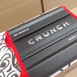 CRUNCH 2000 WATTS 2 CHANNEL  BUILT-IN CROSSOVER CAR AMPLIFIER (  BRAND NEW PRICE IS  TOTAL INSTALL NOT AVAILABLE )