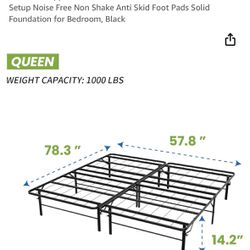 Queen Foldable High Bed Frame 