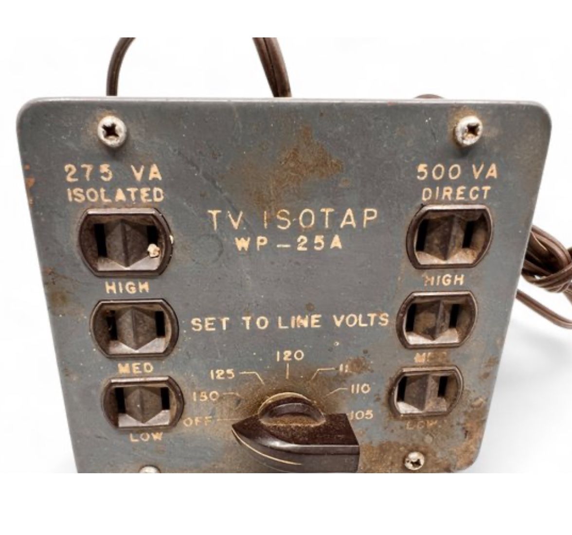 VINTAGE RCA ELECTRONIC TV ISOTAP WP-25A